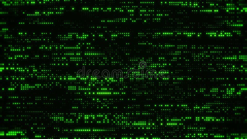 Flüssige Matrix Digital grüner Dots Loop Motion Background vektor abbildung