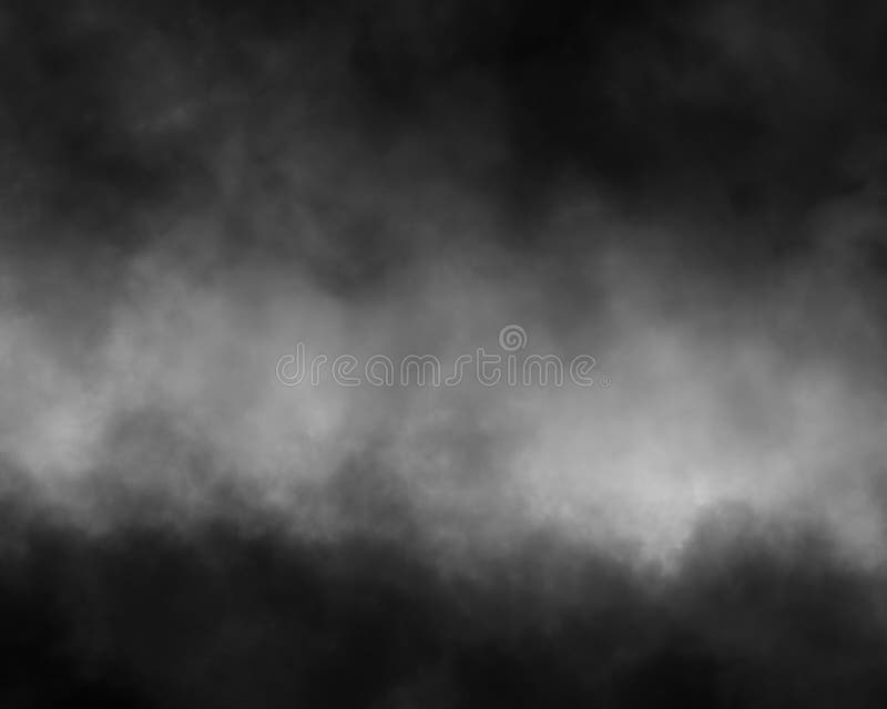 Fnebbia grigia e bianca e effetto di fumo e nebbia sullo sfondo nero e nebbia bianca isolata sullo sfondo nero