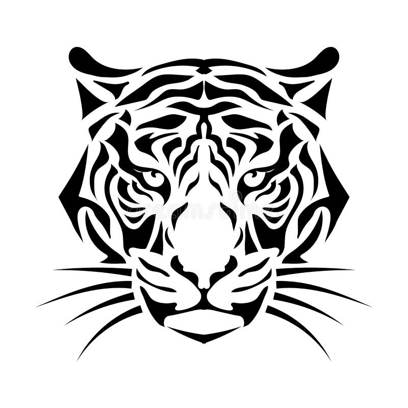 Focinho estilizado do tigre ilustração do vetor Focinho estilizado do tigre ilustração do vetor