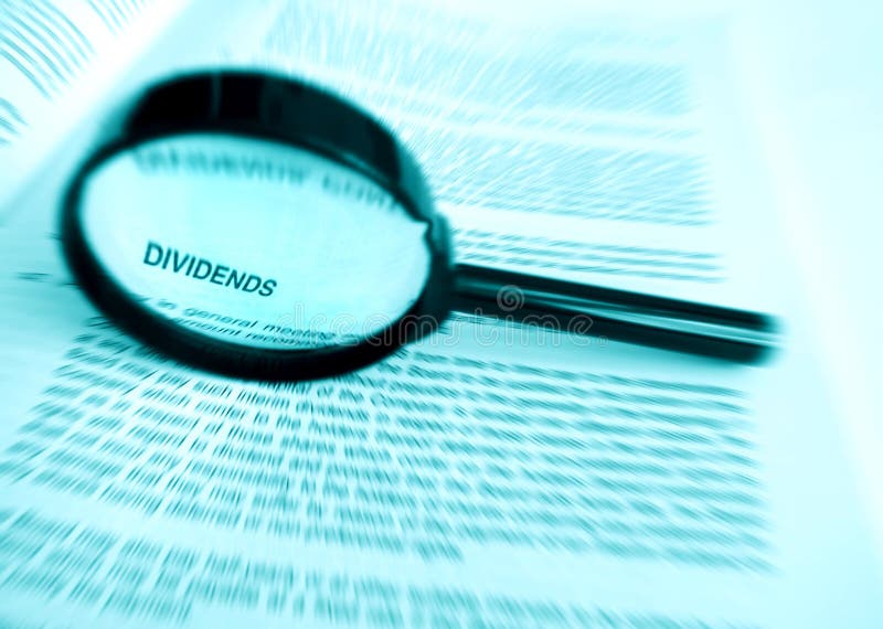 Focus on dividends royalty free stock photography