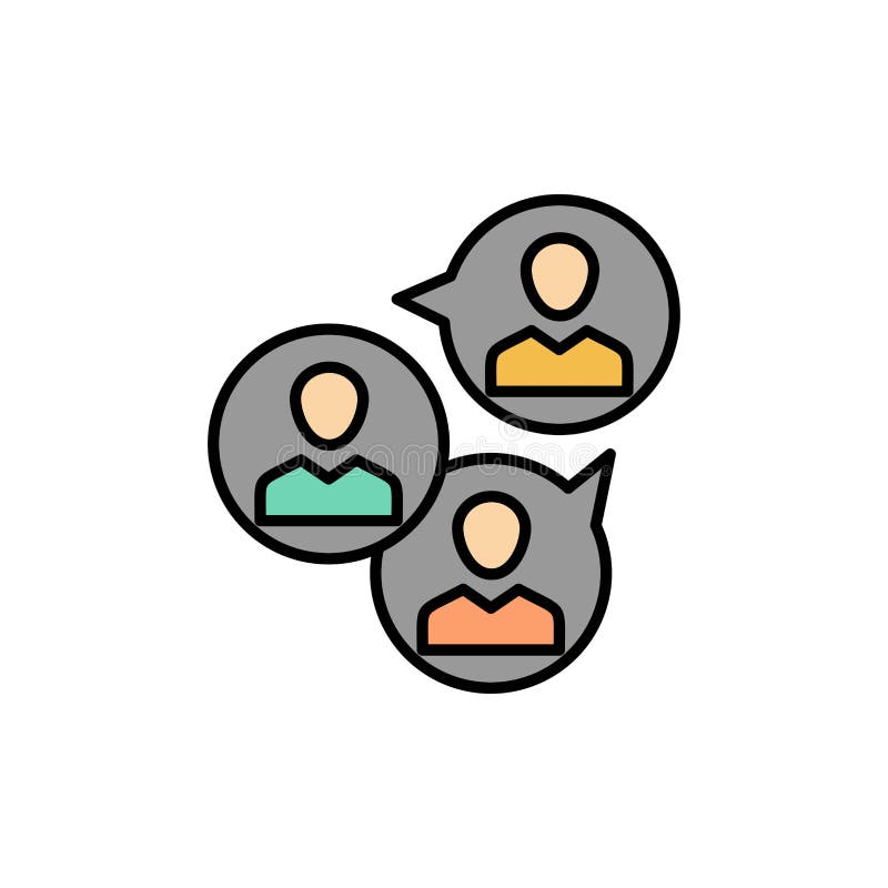 Focus Group, Business, Focus, Group, Modern Flat Color Icon. Vector icon banner Template vector illustration.