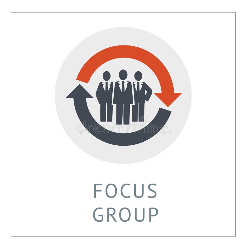 Focus Group Simpel Logo Icon Vector Ilustration Stock Vector