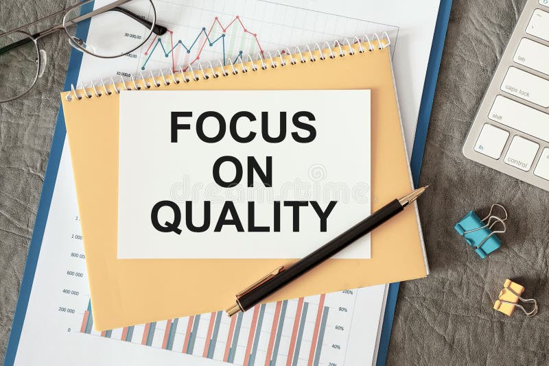 Focus on quality stock image. Image of quality, magnifying - 16085211