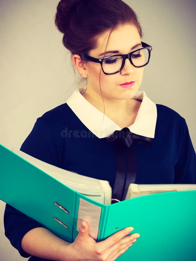 Focused Business Woman Writing Something Down Stock Photo Image of