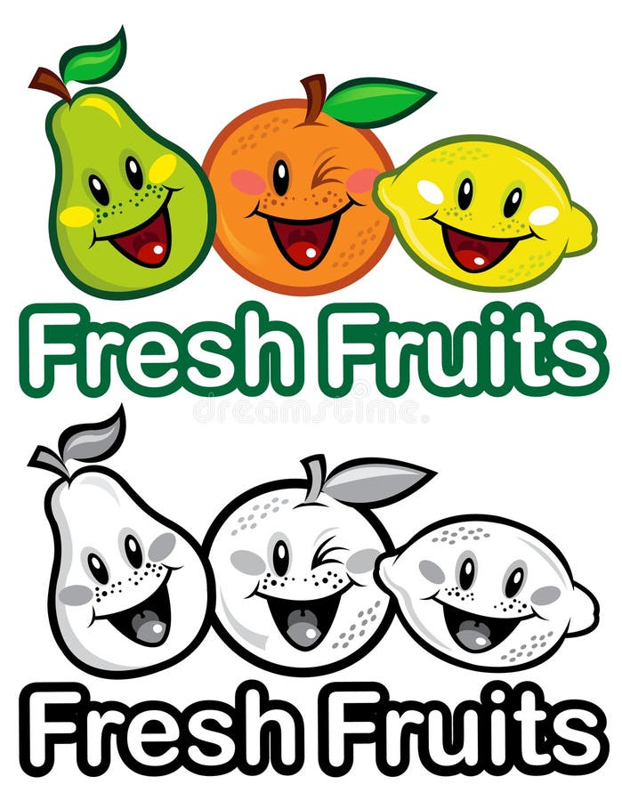 Focă din fructe proaspete vector illustration