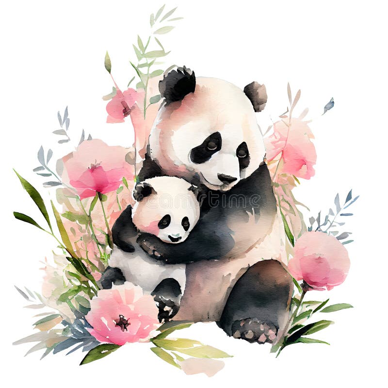 página para colorir de desenho animado de panda adorável e bebê 2068263  Vetor no Vecteezy