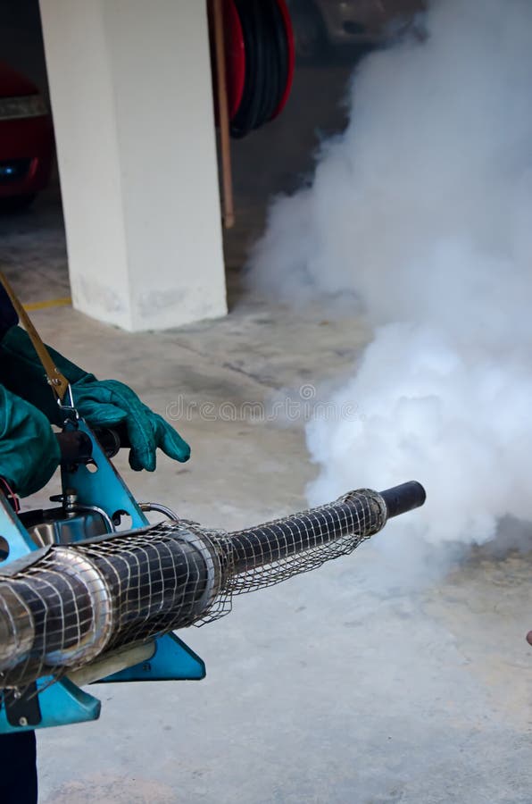 Fogging by the public health stock images