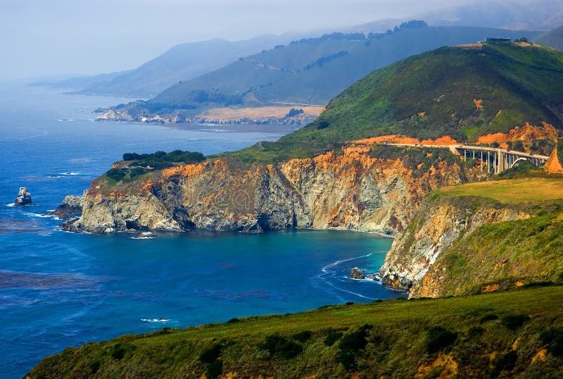 Foggy California coast