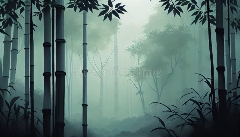 Premium AI Image  a dark and mysterious forest with an angry