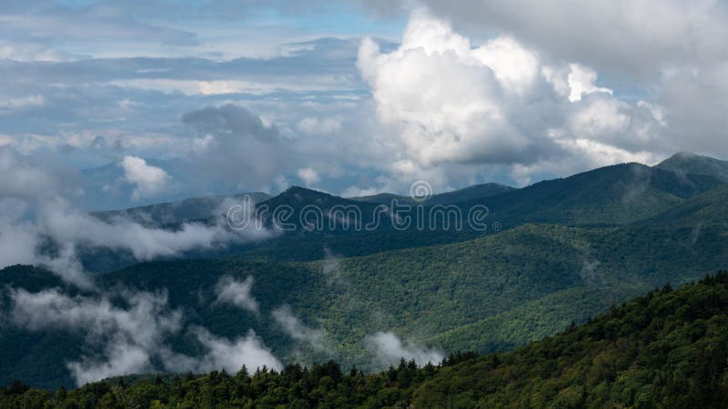 Foggy Morning in the Valleys of the Appalachian Mountains View from the ...