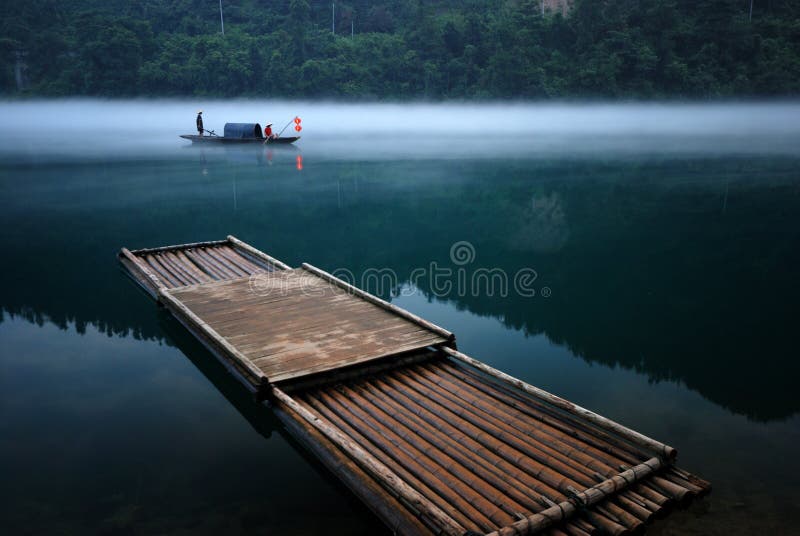 Foggy river