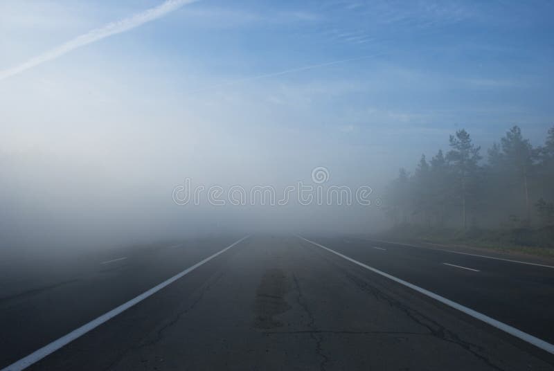 Foggy road