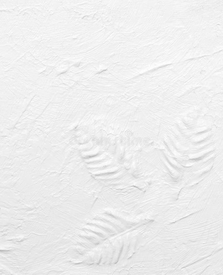 Foglia bianca della pittura della mano di struttura immagine stock Foglia bianca della pittura della mano di struttura immagine stock