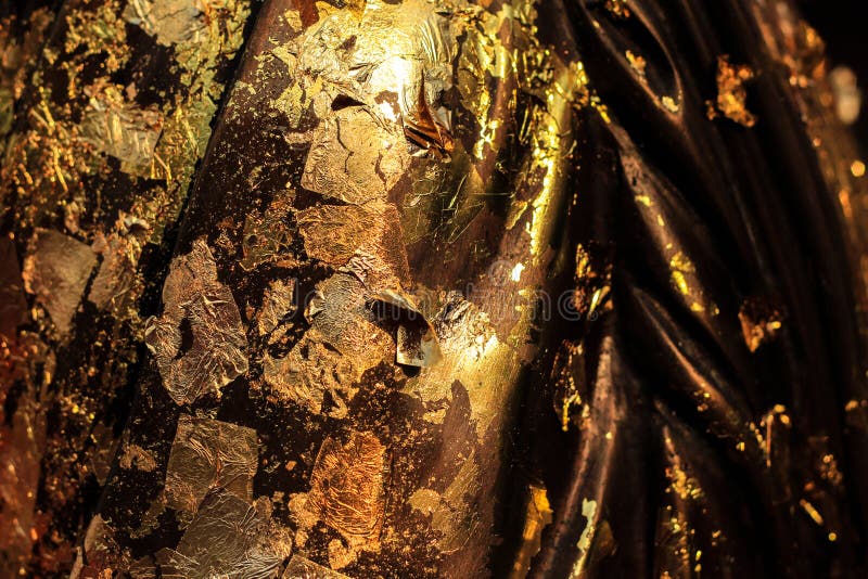 Foglia di oro su Budda immagine stock Foglia di oro su Budda immagine stock
