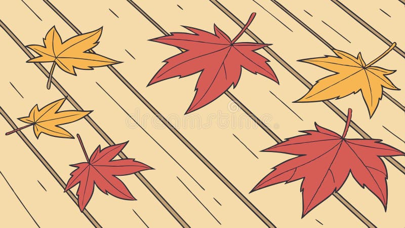 Foglie d'autunno cadute di scena di fogliame stagionale progettazione vettoriale Generative AI illustrazione di stock