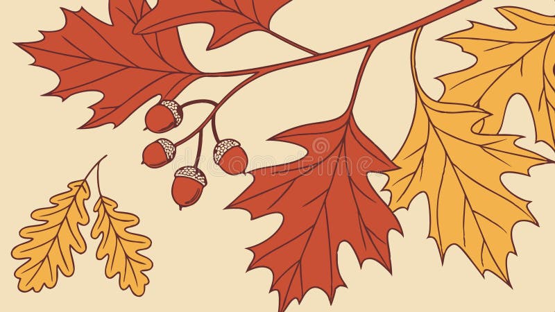 Foglie d'autunno su foglie cadute di filiale dettagli progetto vettoriale Generative AI illustrazione di stock