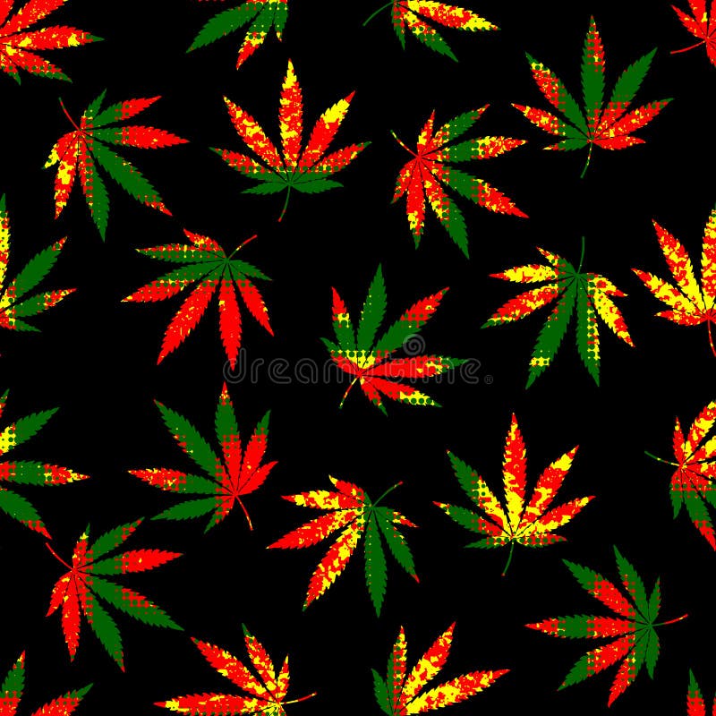 Foglie della canapa di lerciume di Rastafarian royalty illustrazione gratis Foglie della canapa di lerciume di Rastafarian royalty illustrazione gratis
