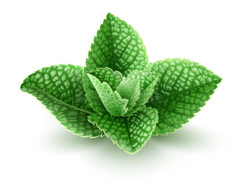 Foglie di menta verdi fresche per la bevanda di mojito illustrazione di stock Foglie di menta verdi fresche per la bevanda di mojito illustrazione di stock