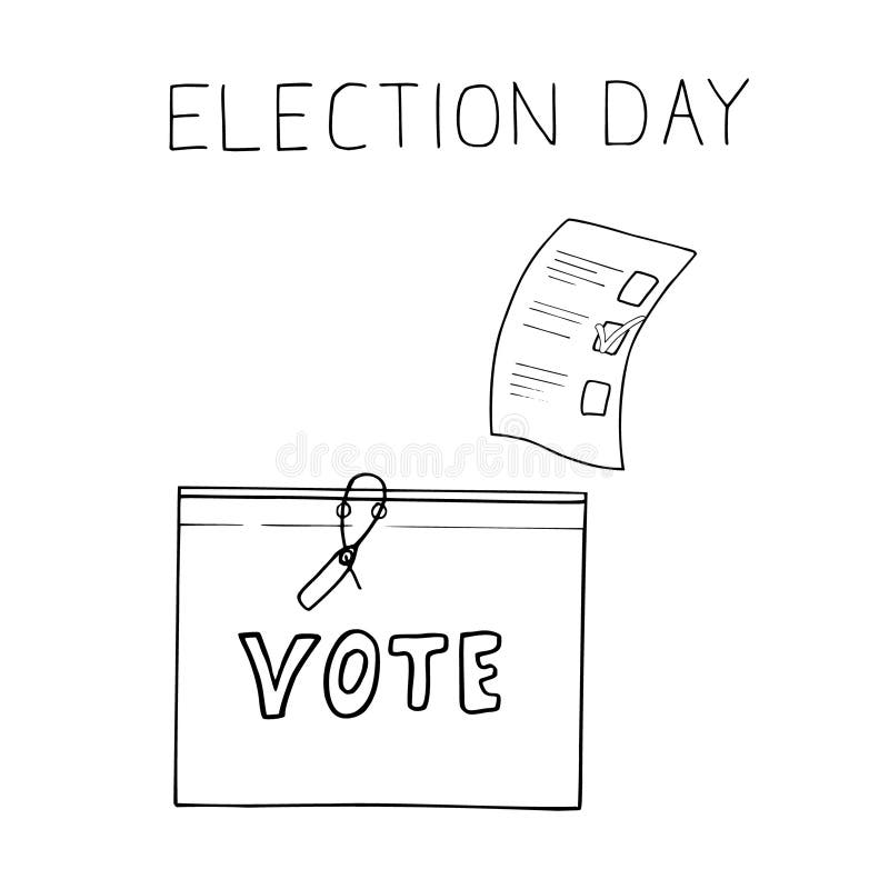 Foglio di bollettino di votazione con segno di spunta concordato e sigillato e firmato, illustrazione isolata del vettore dipinta royalty illustrazione gratis