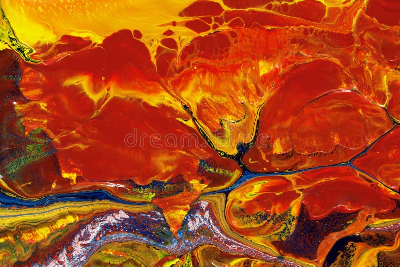 Fogo abstrato no gelo, óleo na pintura da lona foto de stock Fogo abstrato no gelo, óleo na pintura da lona foto de stock