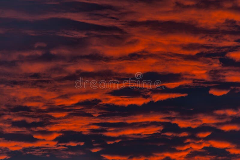 Background of the blood red evening sky and clouds. Sunset and cloudy sky with clouds in different forms. Background of the blood red evening sky and clouds. Sunset and cloudy sky with clouds in different forms.