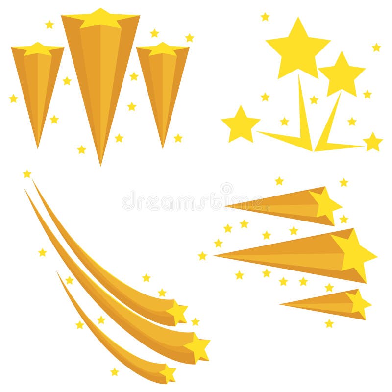 Fogos-de-artifício das estrelas Explosão das estrelas Estrela de queda ilustração royalty free Fogos-de-artifício das estrelas Explosão das estrelas Estrela de queda ilustração royalty free