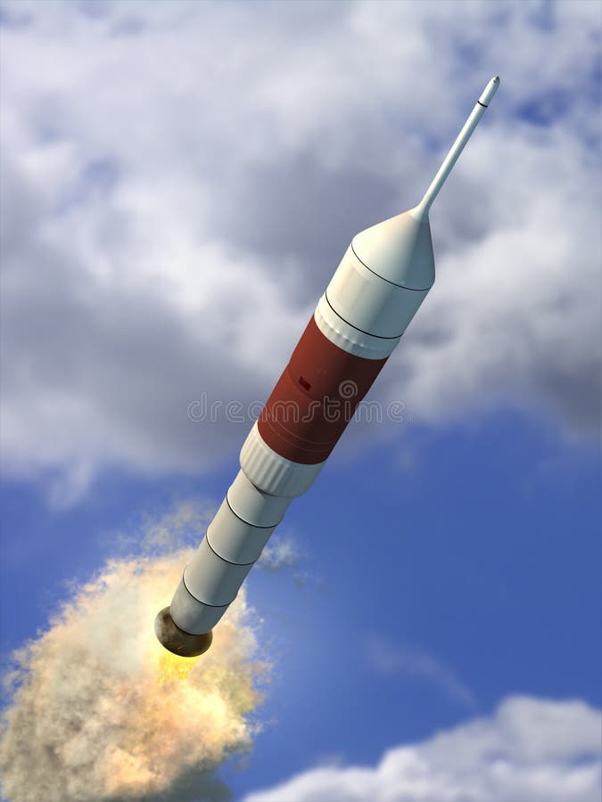 A rocket travelling through the earth's atmosphere. CG illustration. A rocket travelling through the earth's atmosphere. CG illustration.