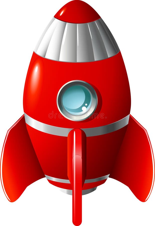 Rocket in cartoon style as a illustration. Rocket in cartoon style as a illustration.