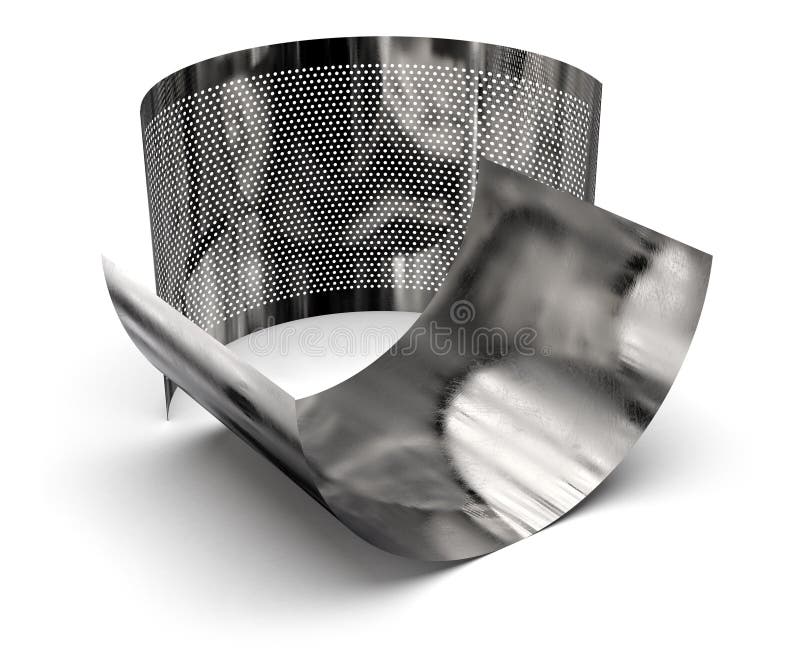 Foi cu ochiuri metalice perforate royalty free stock image