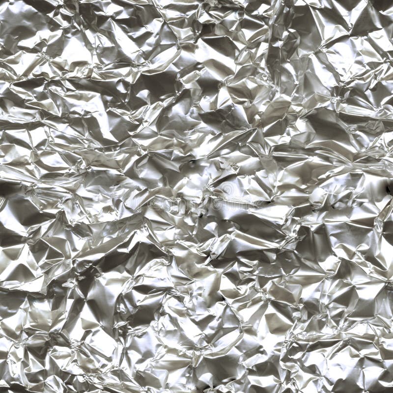 Crumpled silver foil seamless texture Royalty Free Vector