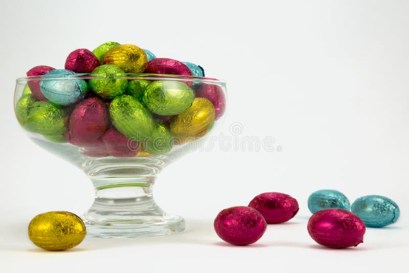 Foil wrapped Easter eggs. stock image. Image of sweets 29365513