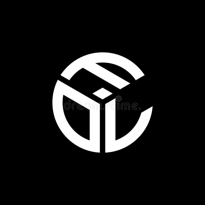 Fol Letter Logo Design On Black Background Fol Creative Initials