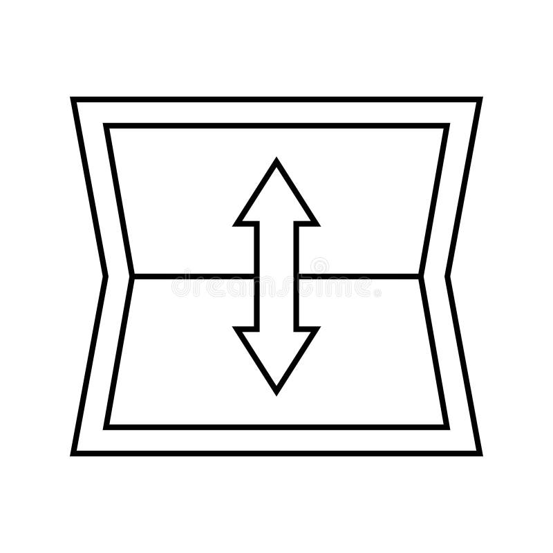 Foldable storage line icon vector illustration royalty free illustration