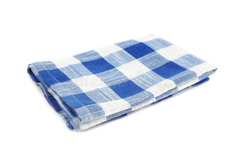 Lot of 2 Blue Check Folded Kitchen Towels Dollhouse Miniature 