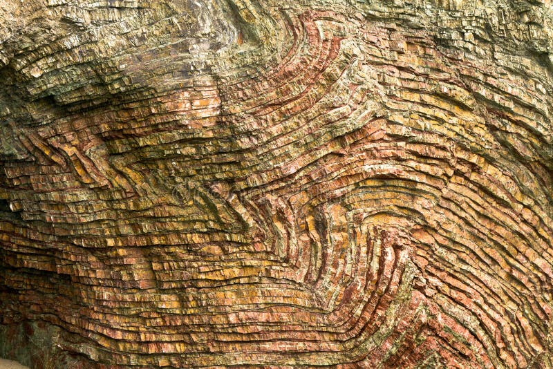 Folded chert layers at Rainbow Rock, Oregon