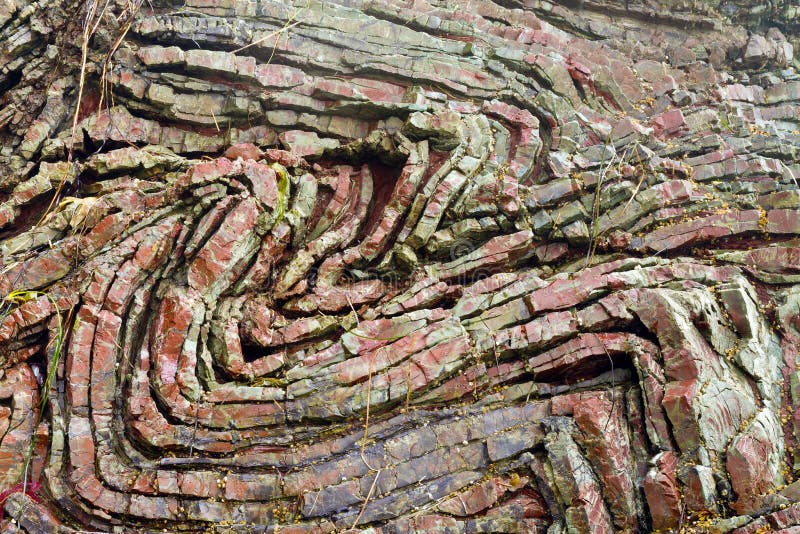 Folded chert layers at Rainbow Rock, Oregon