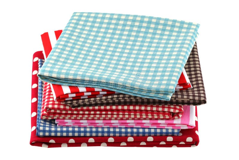 Folded fabric in different patterns royalty free stock photography Folded fabric in different patterns royalty free stock photography