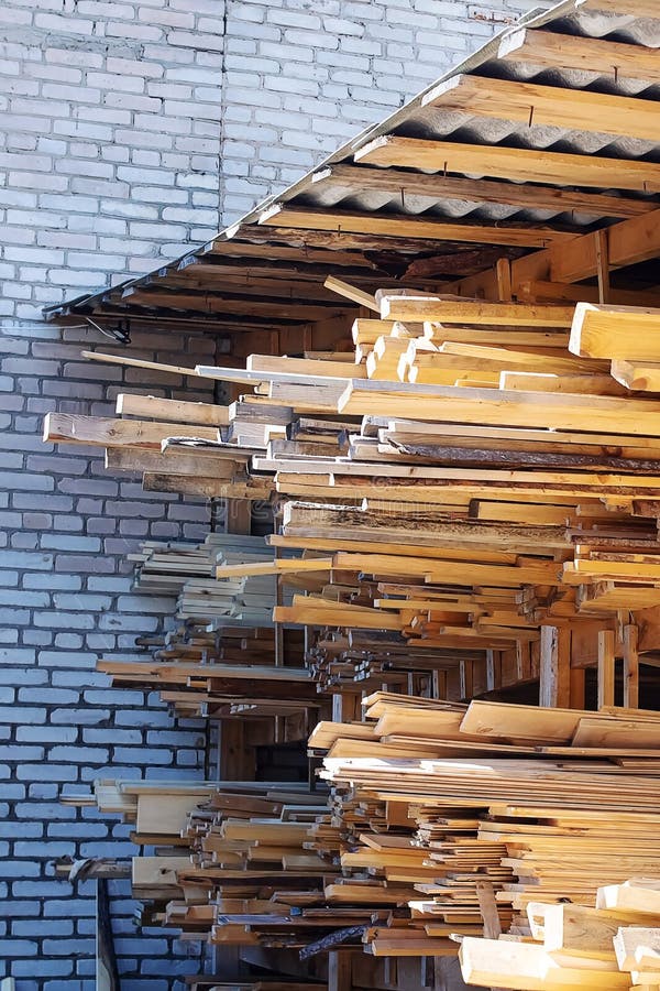 Folded Finished Boards at the Sawmill Closeup Stock Image Image of fold, pile 264693509