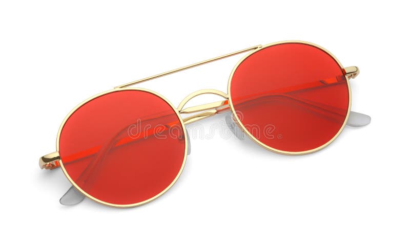 red lens aviators