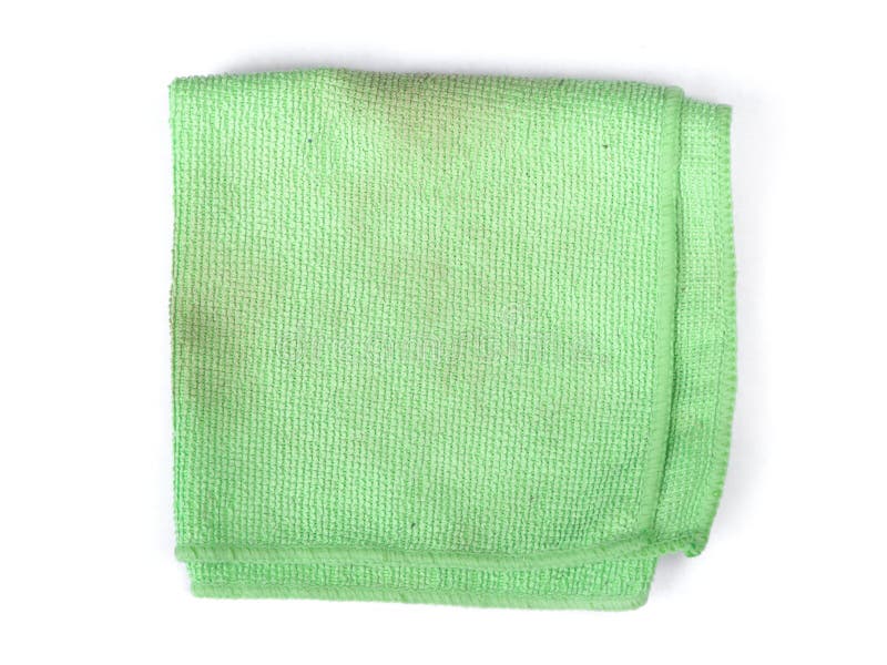 Folded Green Microfiber Cloth Stock Photo Image of dust, polish