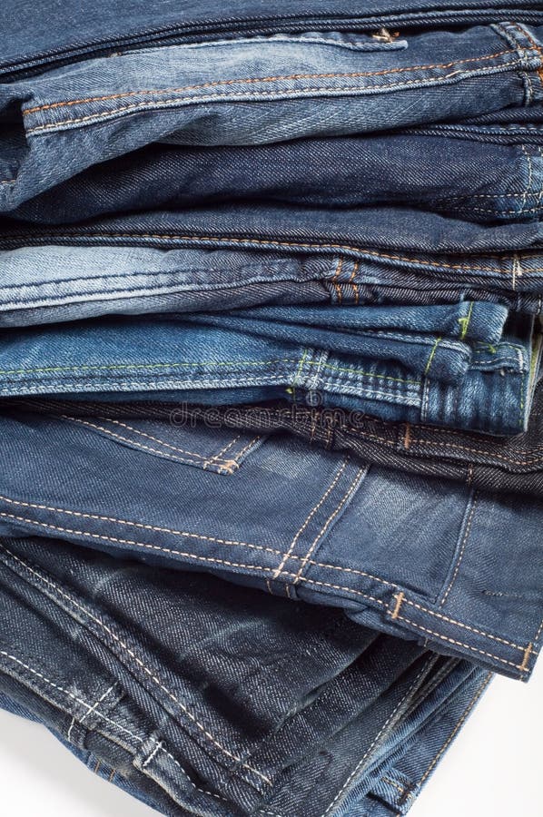 Folded New Blue Jeans stock photo. Image of folded, clothing - 11810672