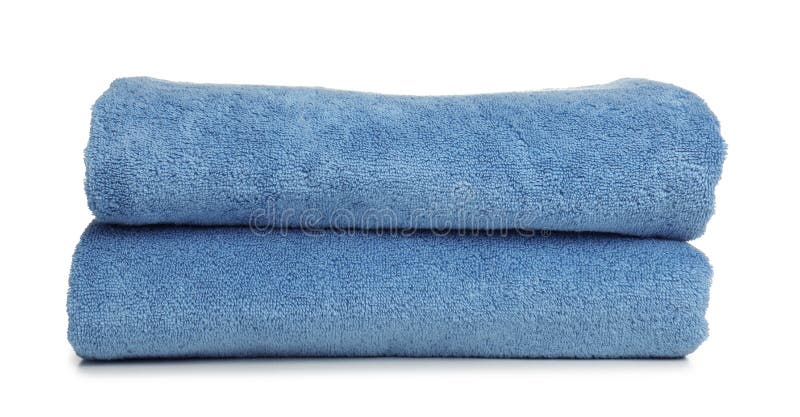 Folded soft terry towels stock image