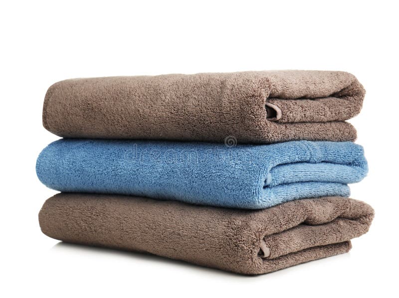 Folded soft terry towels stock photography