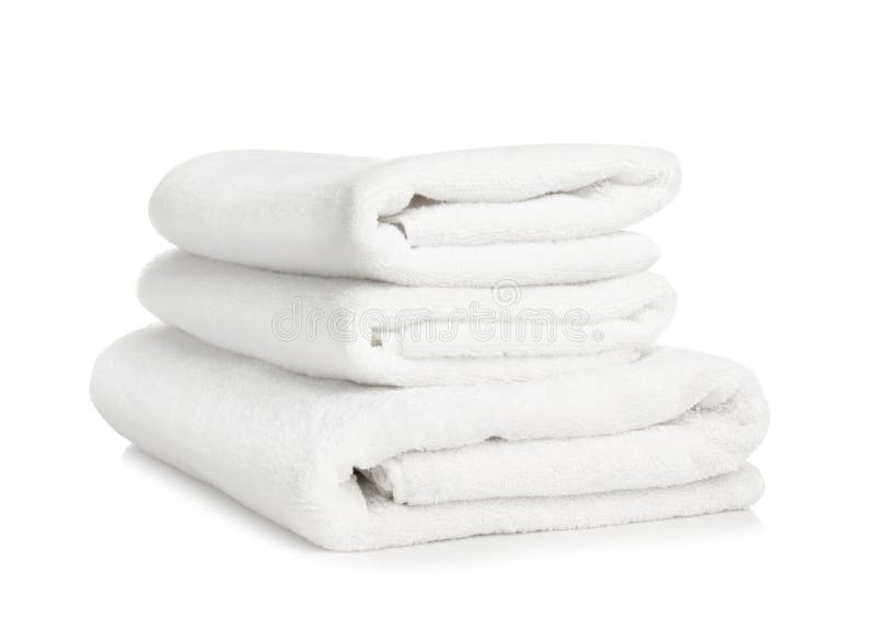 Folded soft terry towels royalty free stock photography