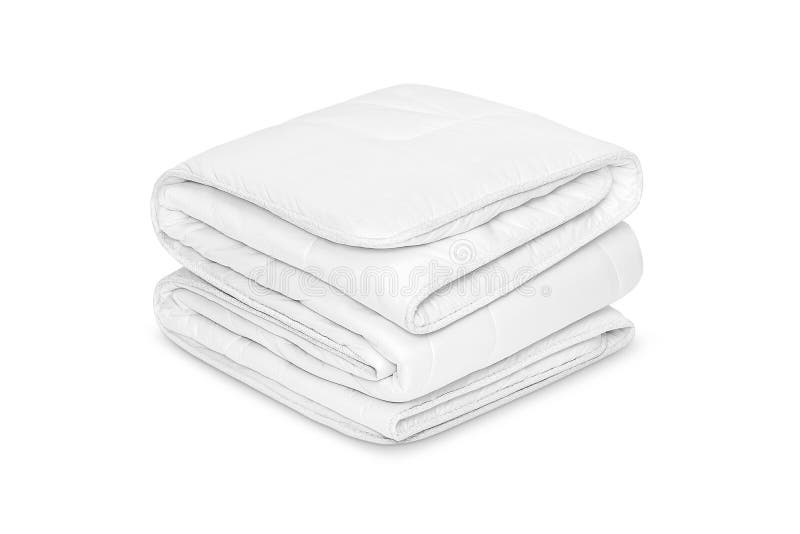 Folded Soft White Blanket, Bedspread or Duvet for a Comfortable Sleep ...