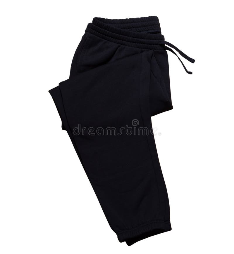Folded Sweatpants Isolated on White Background Mock Up Stock Photo ...