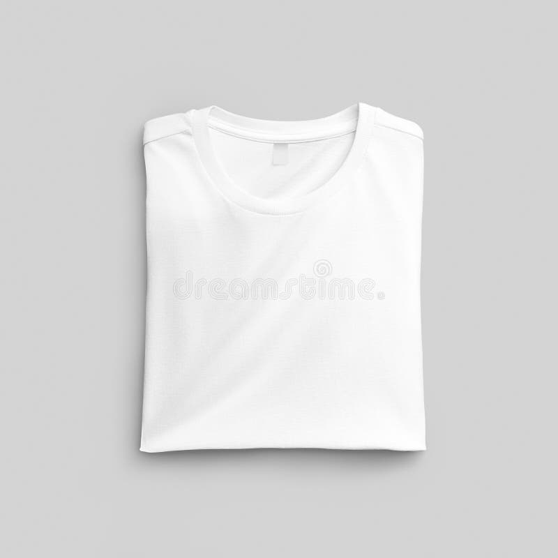 folded white t shirt