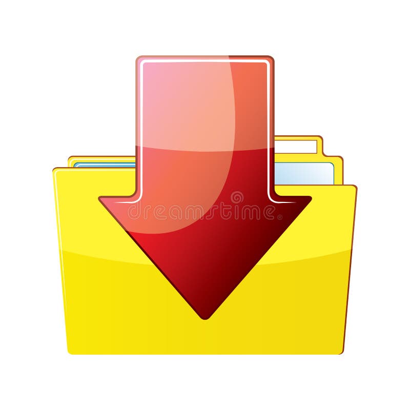 Folder and arrow vector illustration