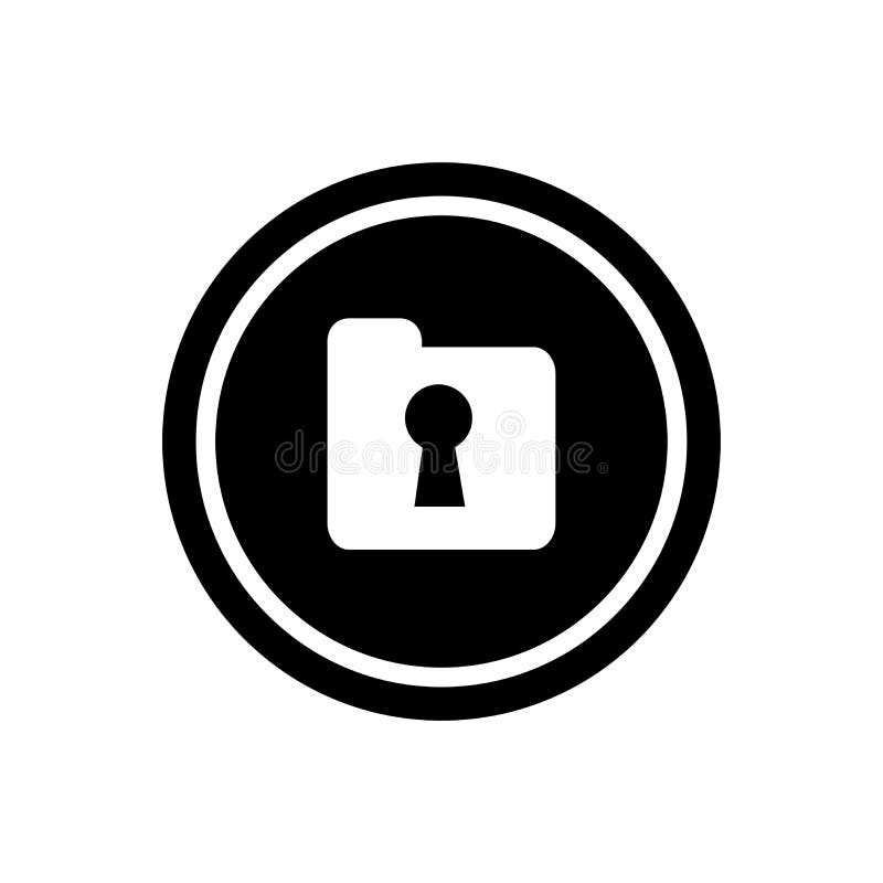 Folder chroniony folderem internetowym i wektor symbolu blokady, w którym znajduje się tajne logo folderu ilustracja wektor