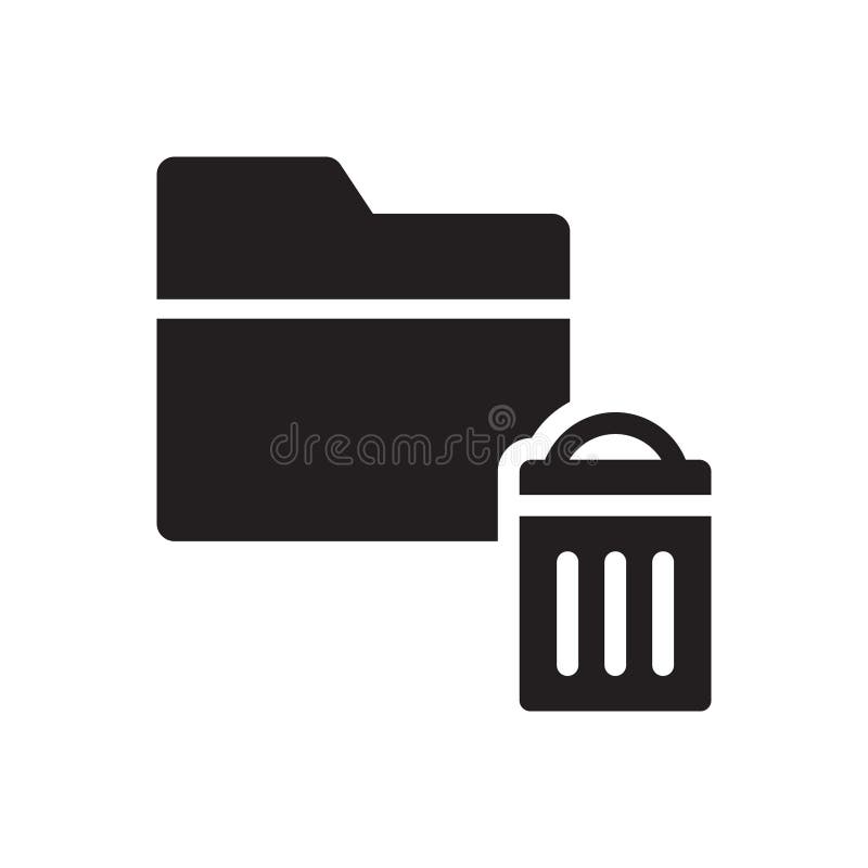 Folder Delete Icon Trash vector illustration
